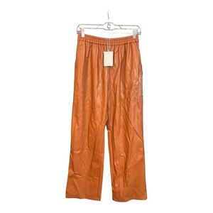 Lucy Paris Faux Leather Pull On Ankle Pant NWT Size Small D1